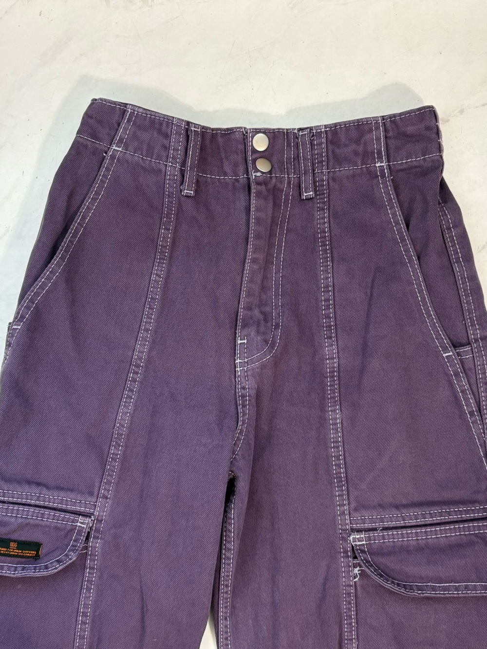 Urban Outfitters BDG Purple Size 26 Cargo Jeans Utility Grunge Punk Retro Baggy - Picture 3 of 7